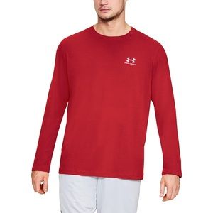 Men’s Under Armor Long Sleeve Tee With White Logo